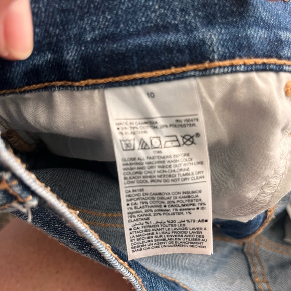 Old Navy Women's Dark Blue Denim Shorts - Picture 3 of 4